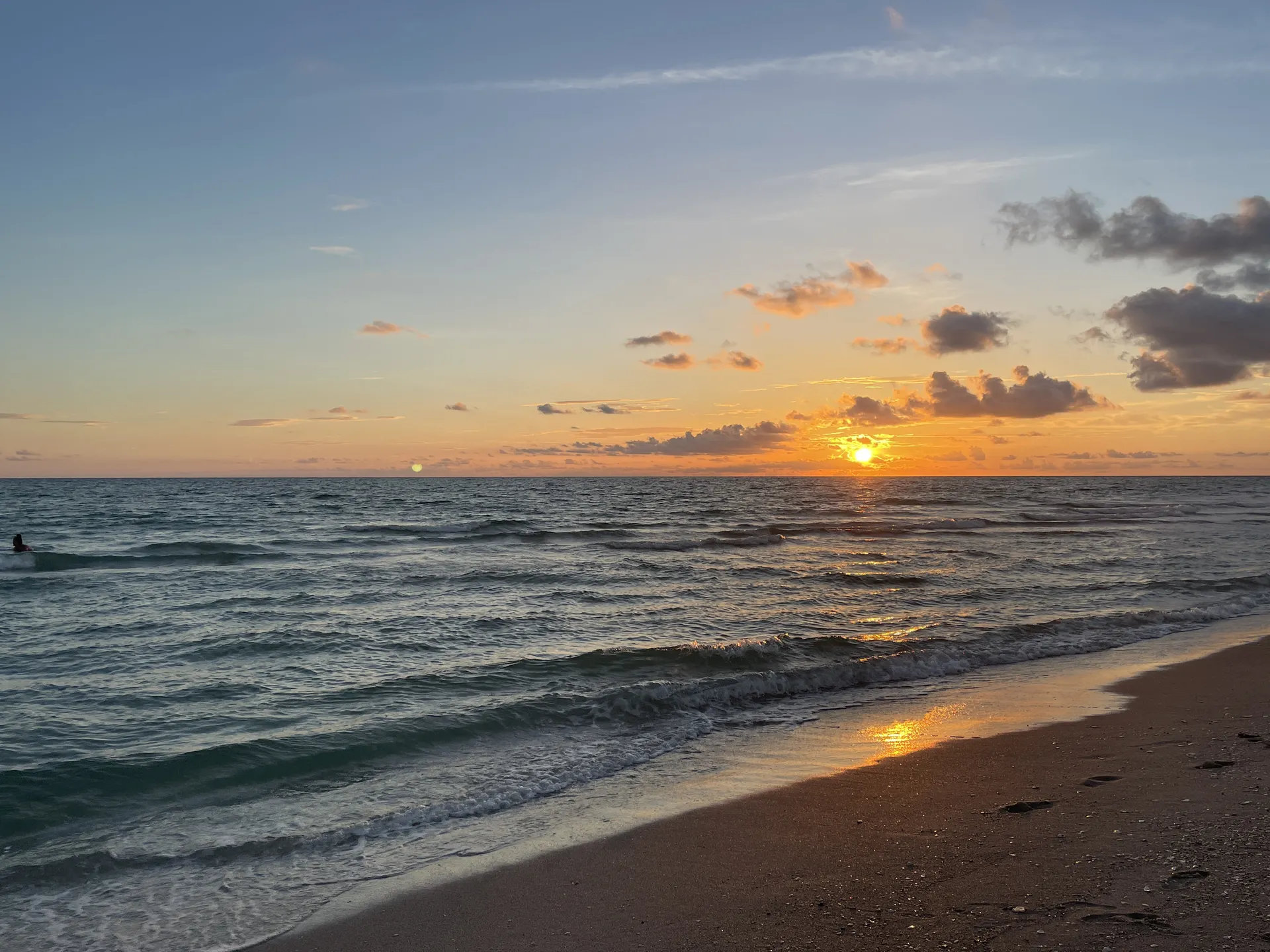 Sunset over a Gulf beach near Englewood