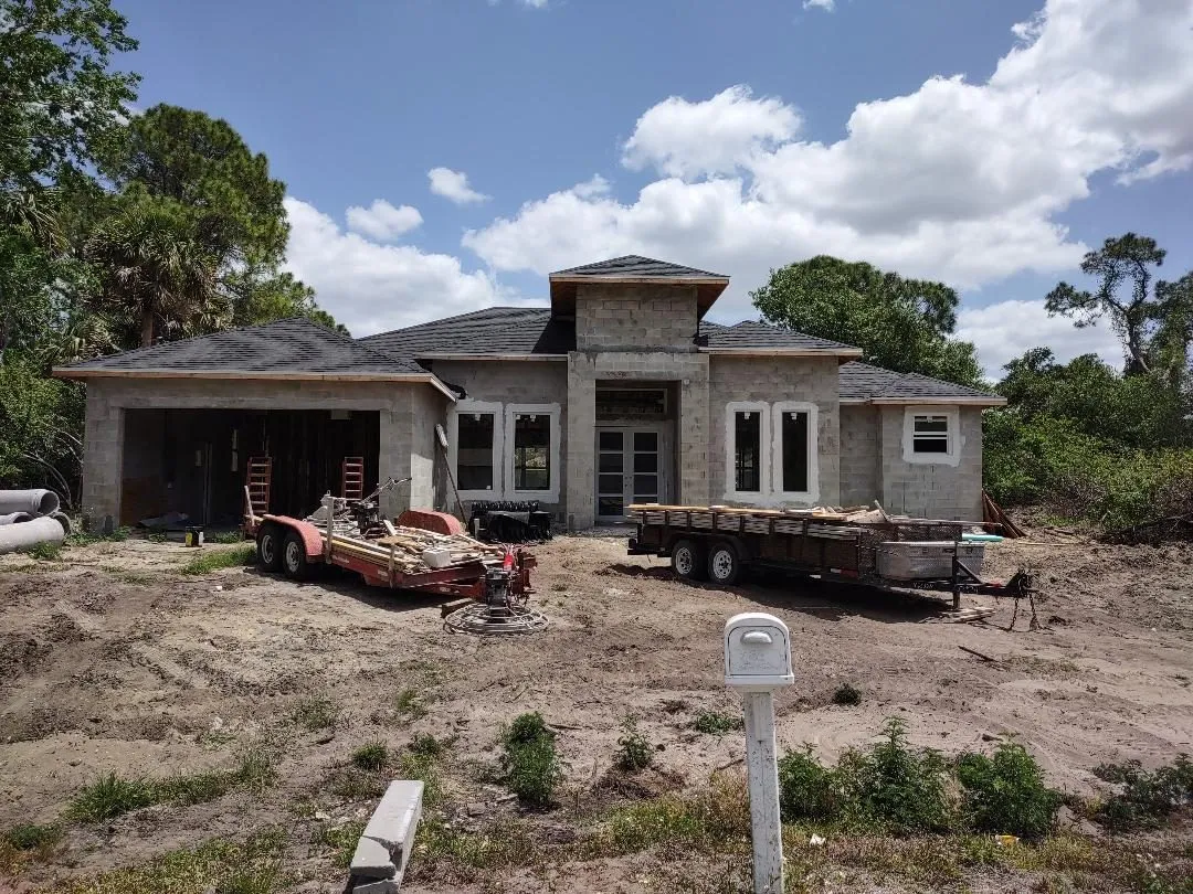 New home under construction in Port Charlotte